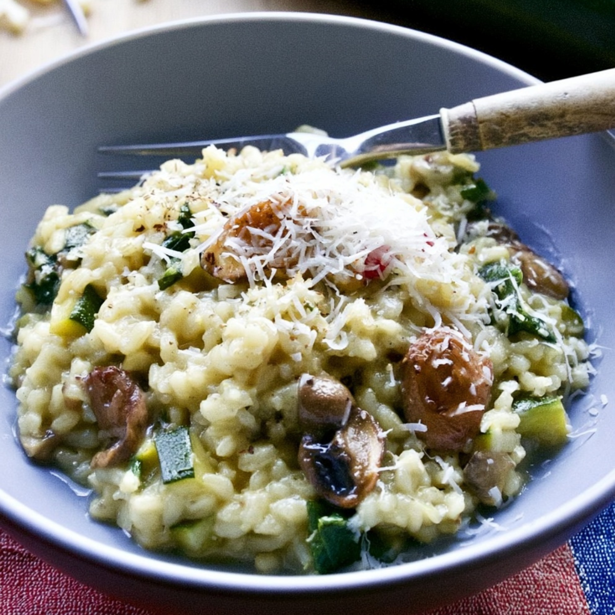Zucchini Mushroom Risotto