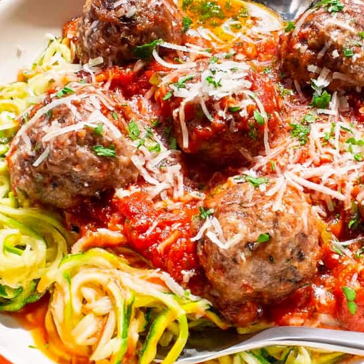 Zucchini Noodles with Meatballs
