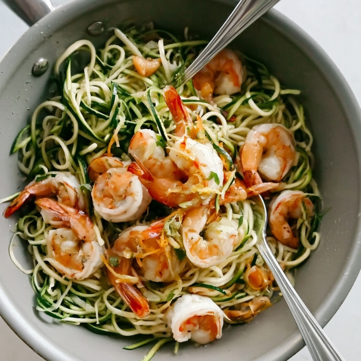 Zucchini Pasta with Lemon Garlic Shrimp