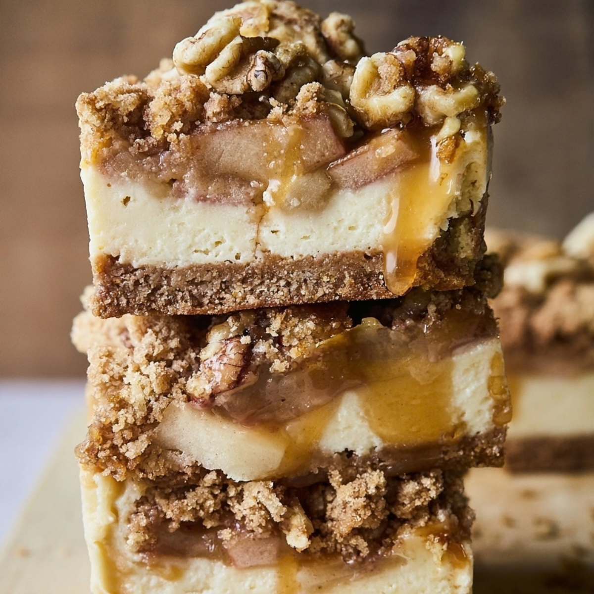 Apple Crumble Cheesecake Bars