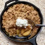 Apple Crumble Skillet Cookie