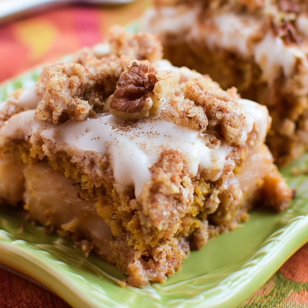 Apple Pumpkin Cake Bars