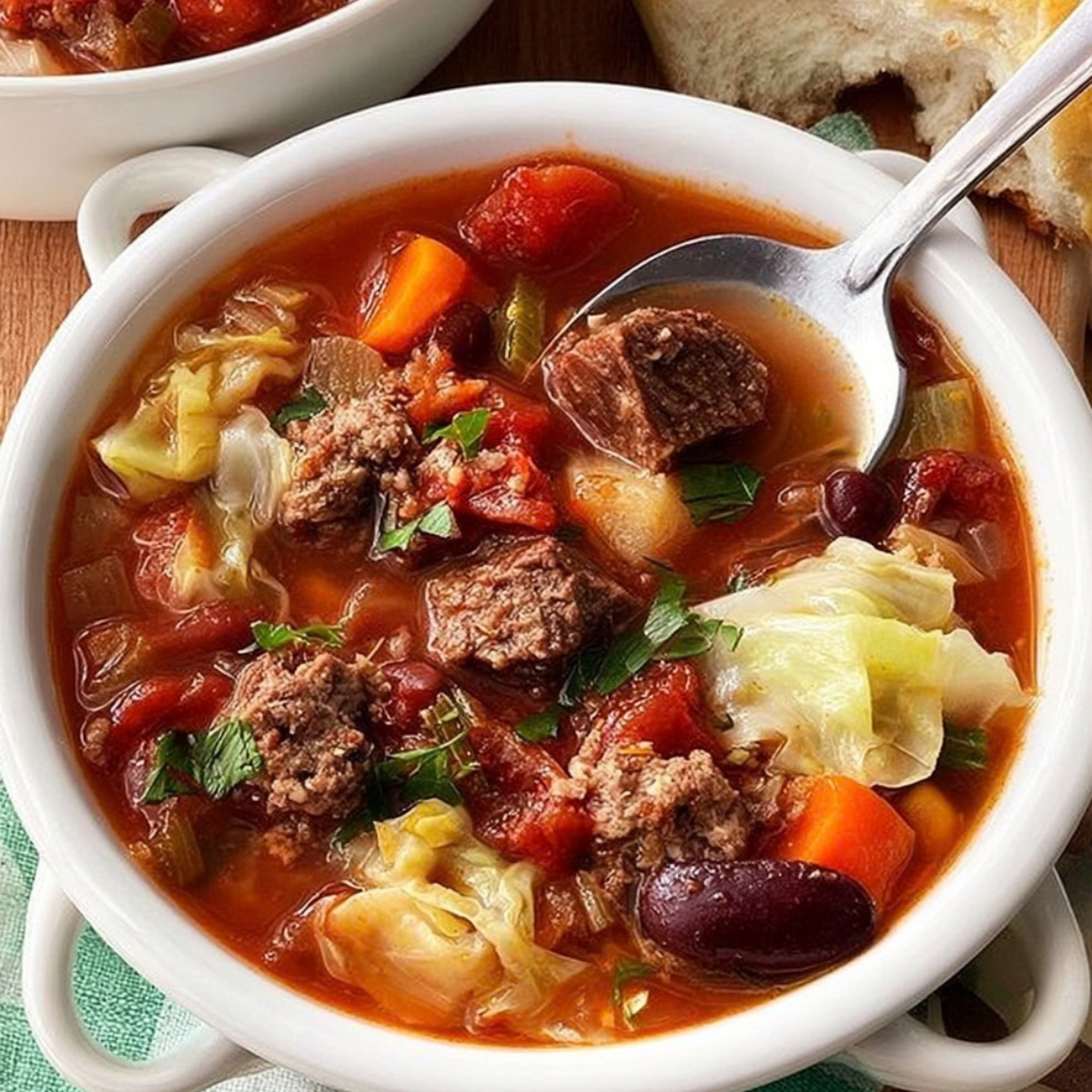 Cabbage and Beef Soup