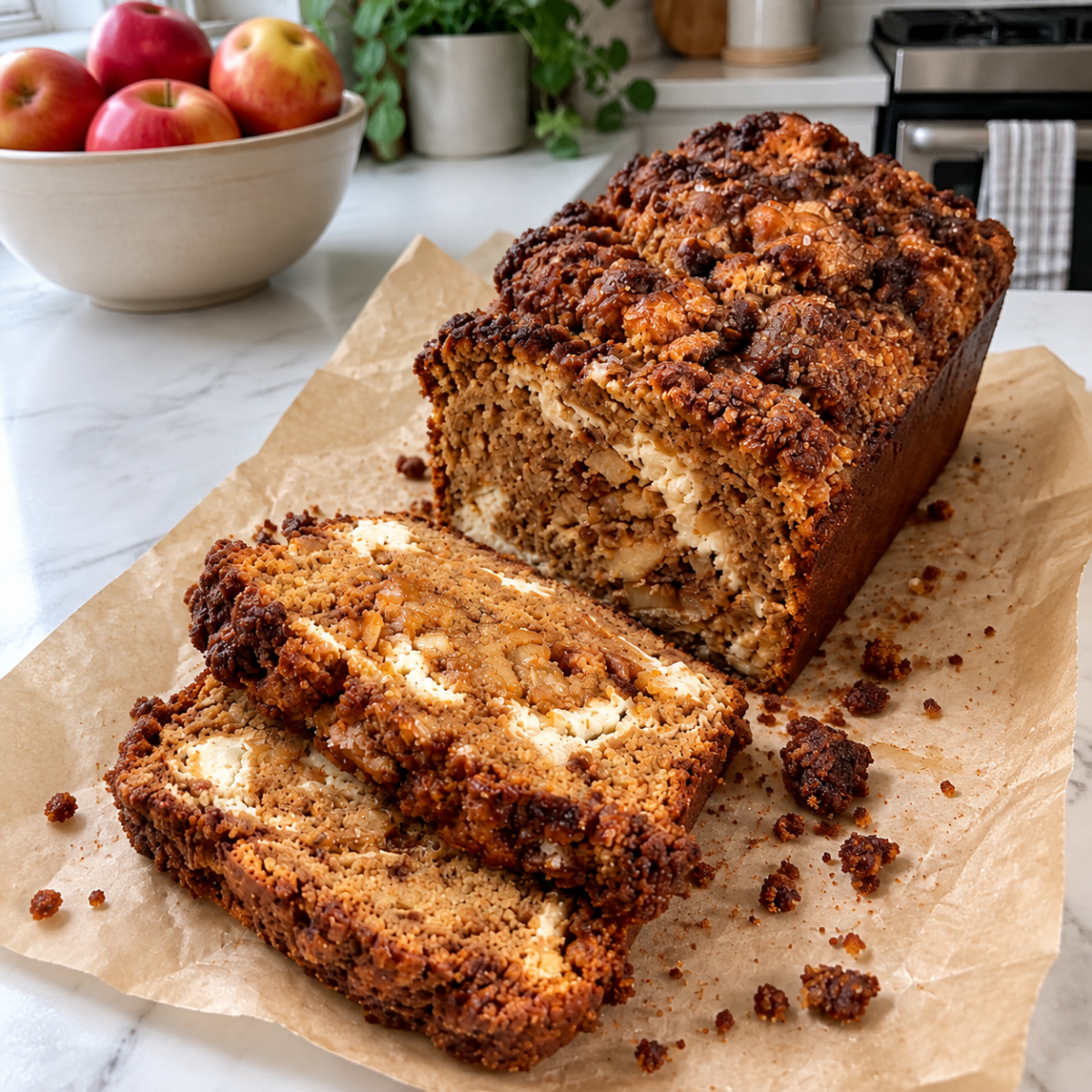 Chai Spiced Apple Butter Muffin Bread