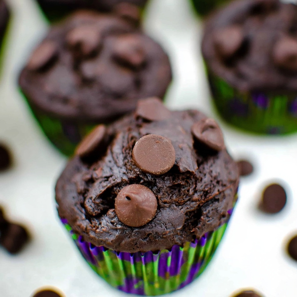 Double Chocolate Zucchini Muffins