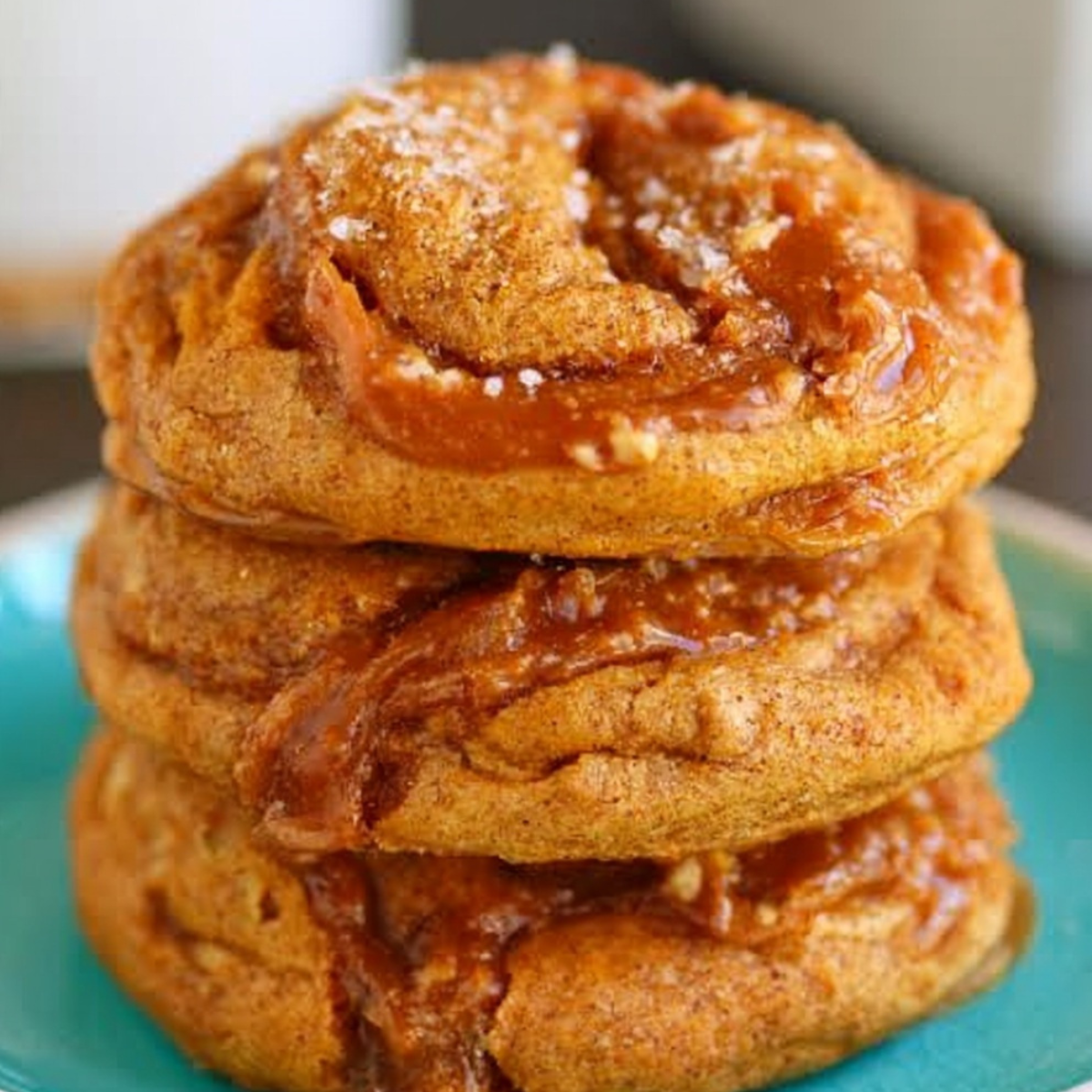 Pumpkin Caramel Cookies