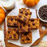 Pumpkin Chocolate Chip Oatmeal Bars