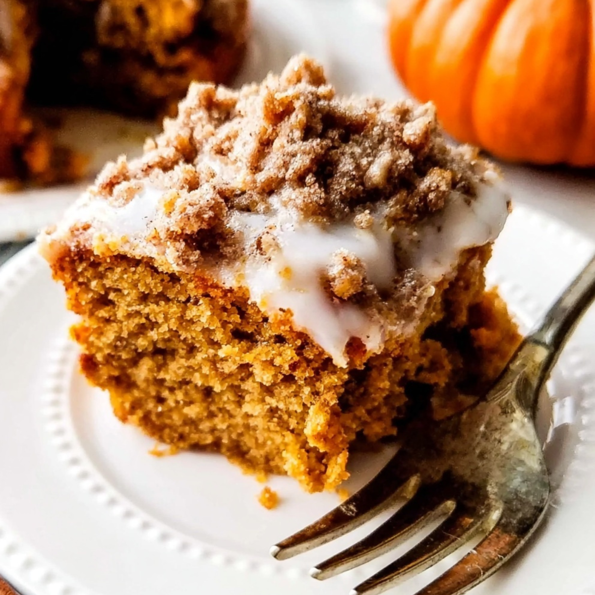 Pumpkin Coffee Cake with Crumb Topping