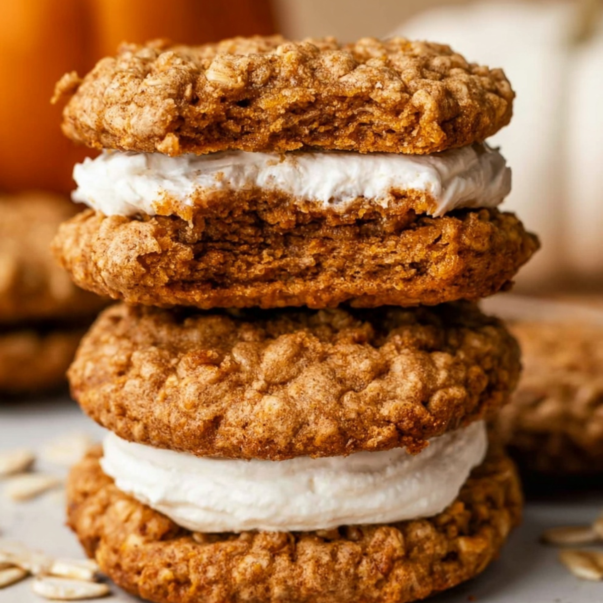 Pumpkin Oatmeal Cream Pies