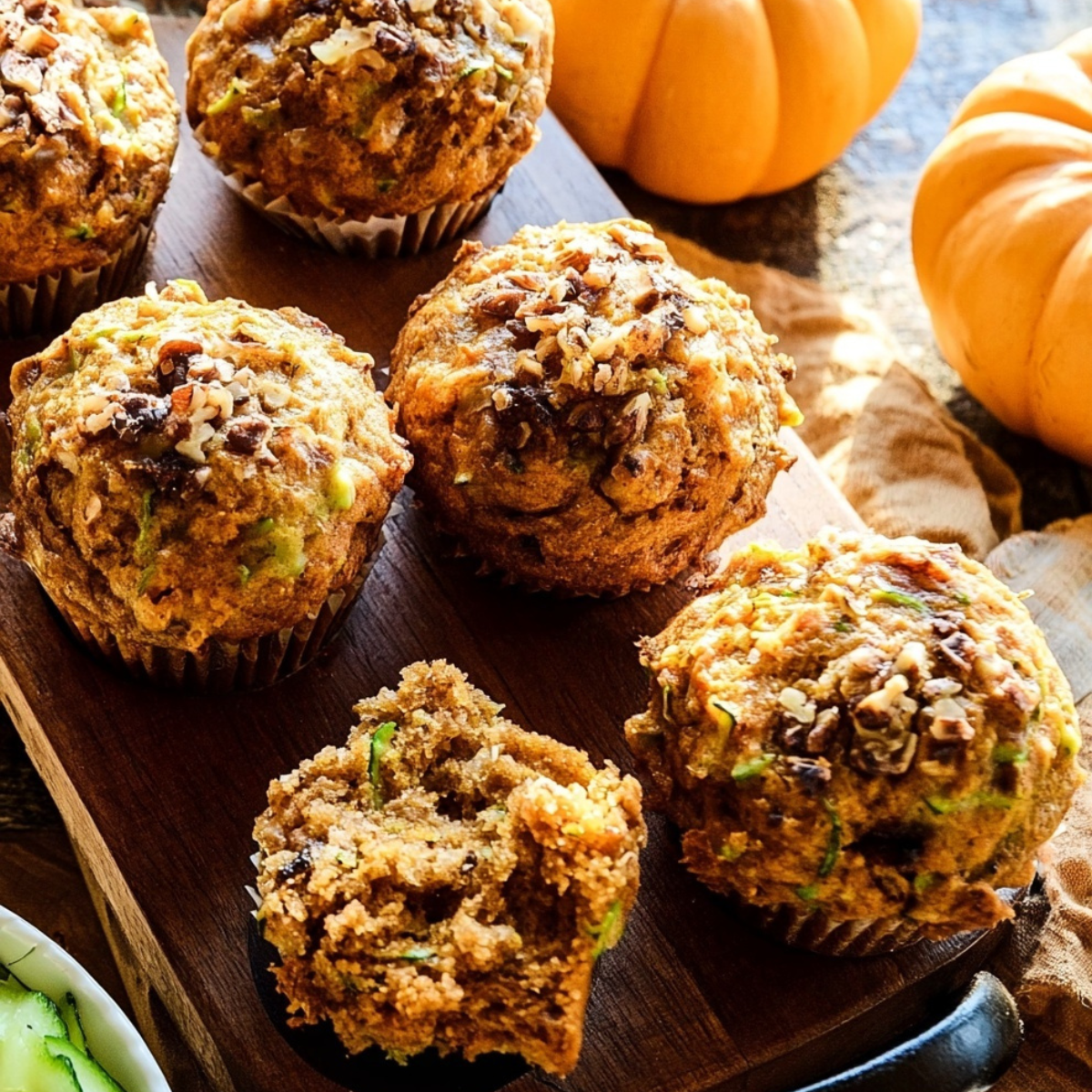 Pumpkin Zucchini Muffins
