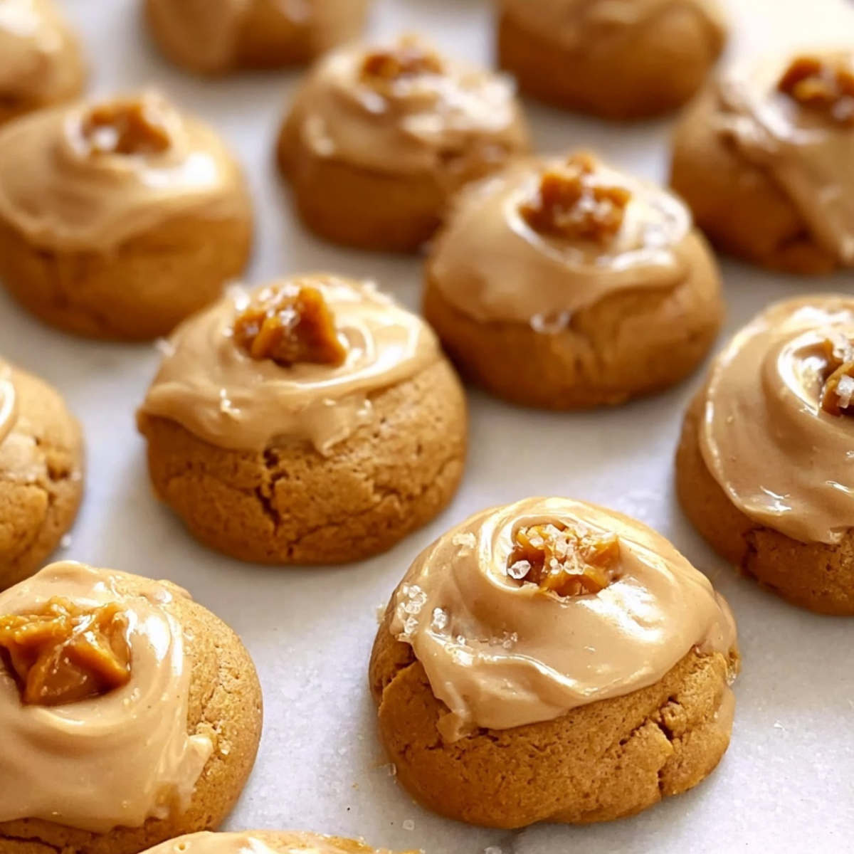 Salted Caramel Pumpkin Cookies