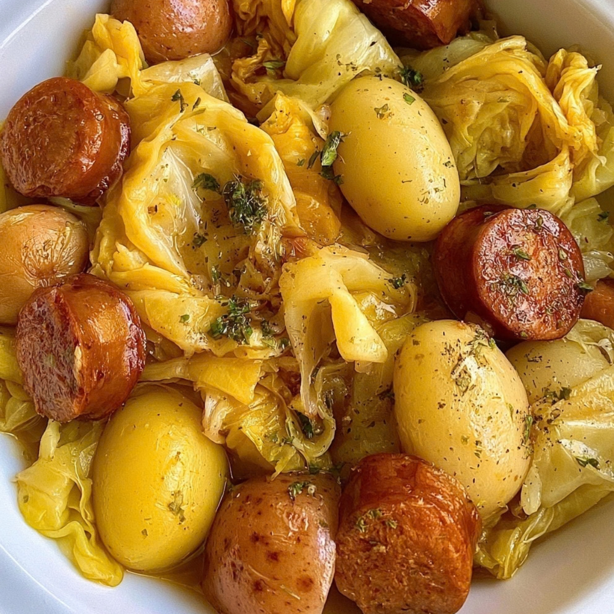 Slow Cooker Cabbage and Potatoes