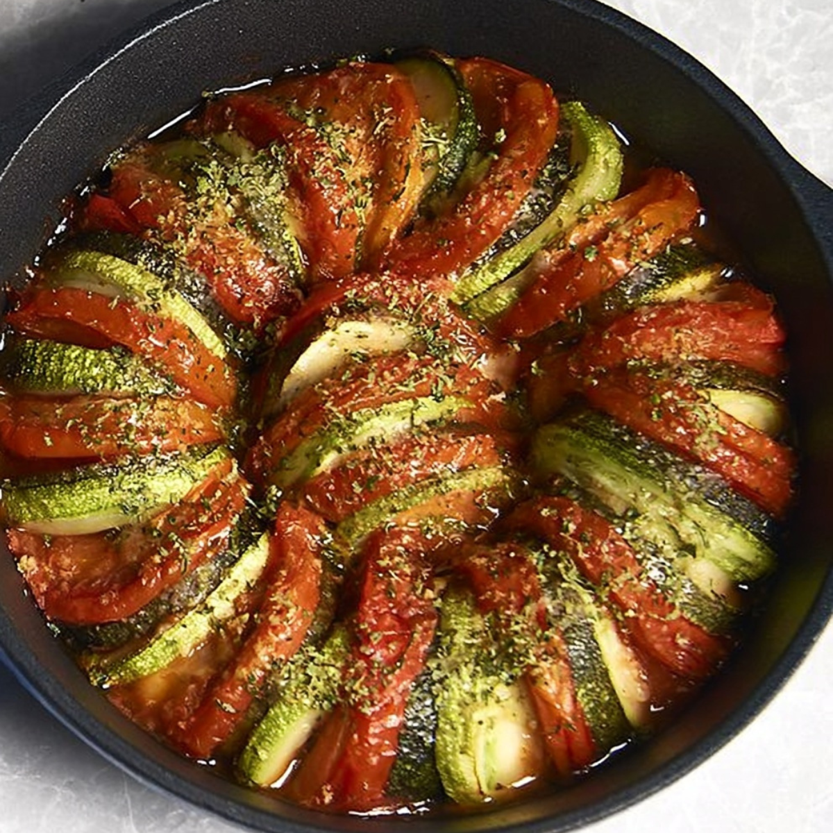 Tomato and zucchini ratatouille