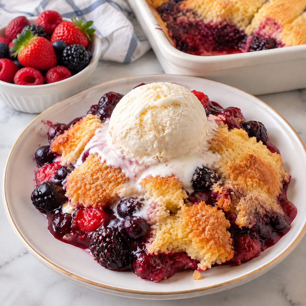 3-Ingredient Cake Mix Cobbler