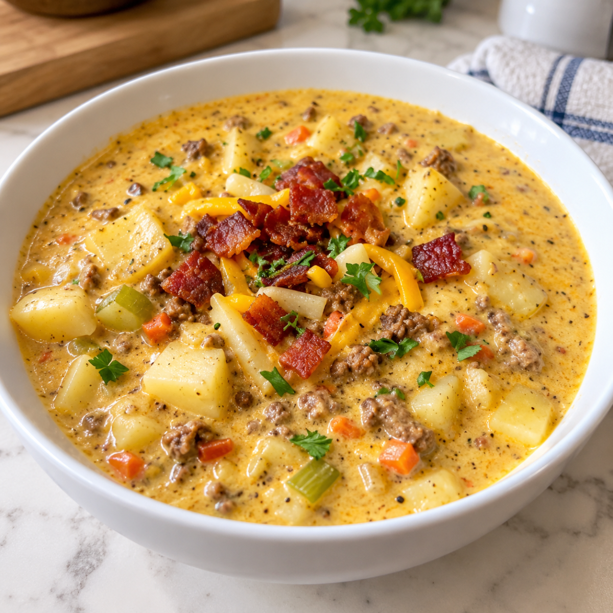 Bacon Cheeseburger Soup