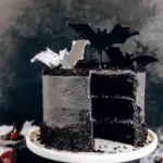 Black Velvet Halloween Cake