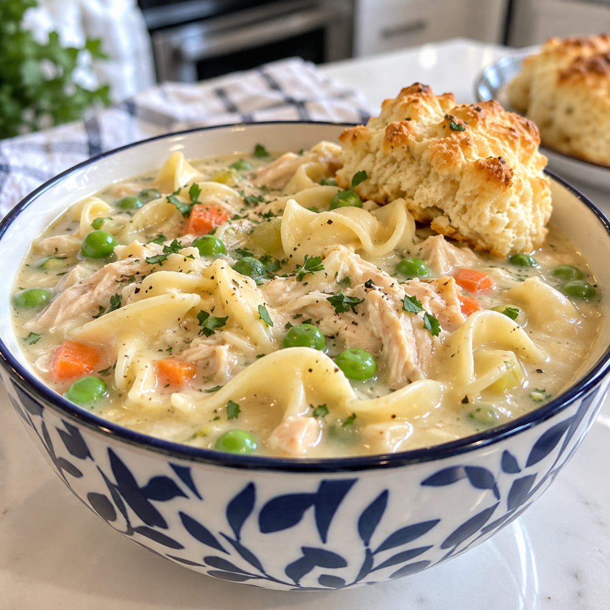 Chicken Pot Pie Noodle Soup