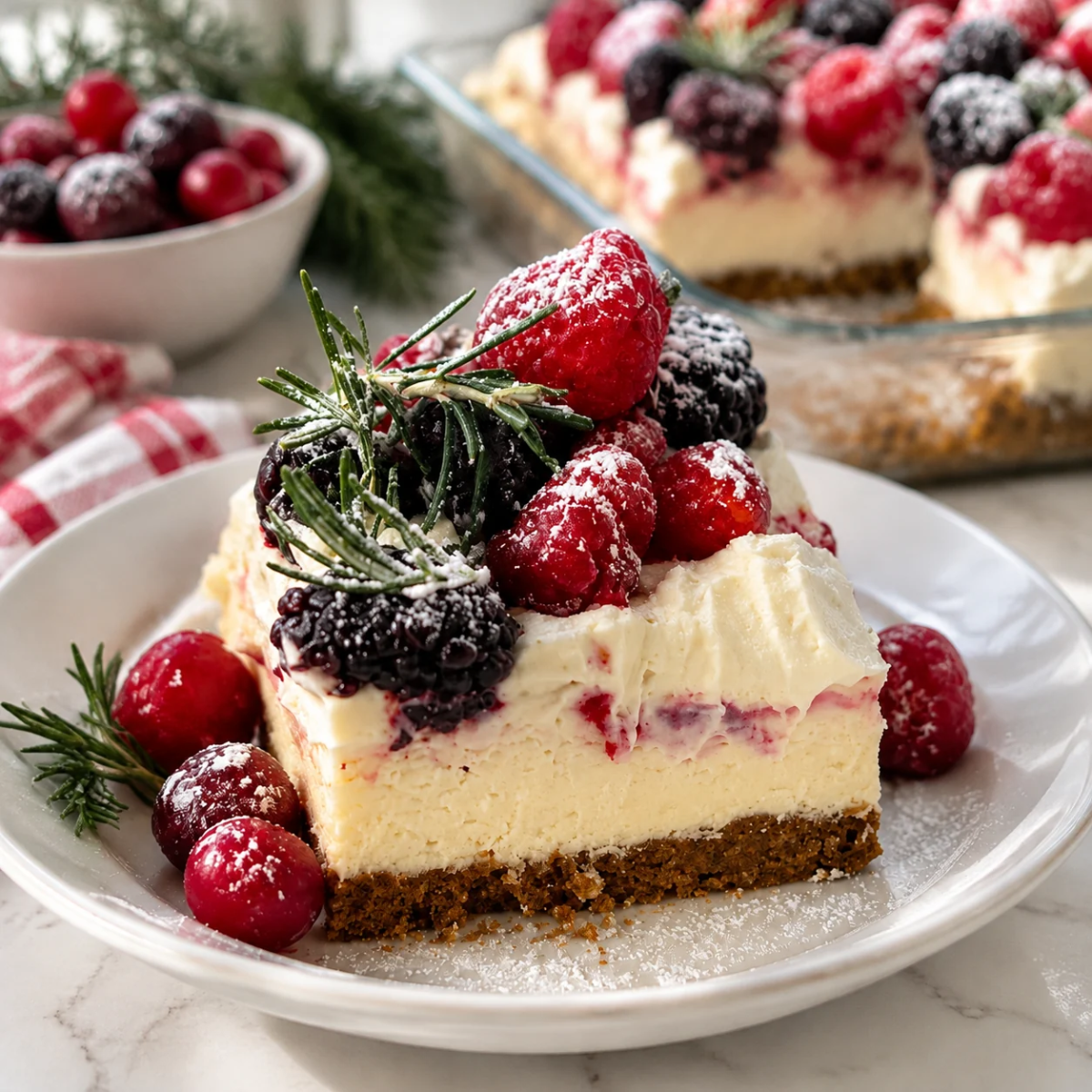 Christmas Cheesecake Slab