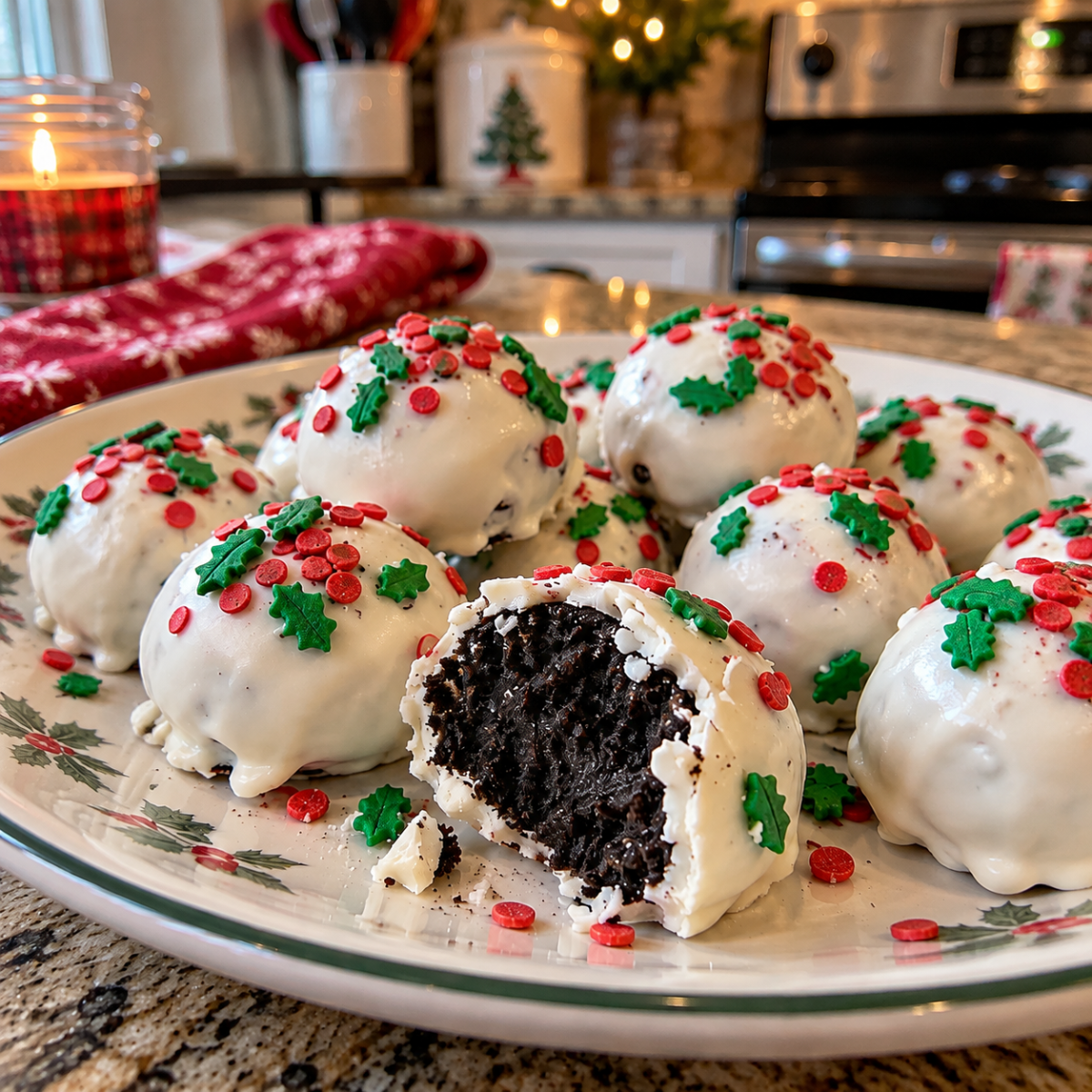 Christmas No Bake Oreo Balls