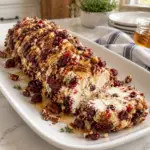 Cranberry Goat Cheese Log with Pecans