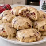 Cranberry Spice Cookies with Eggnog Icing