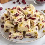 Cranberry White Chocolate Fudge