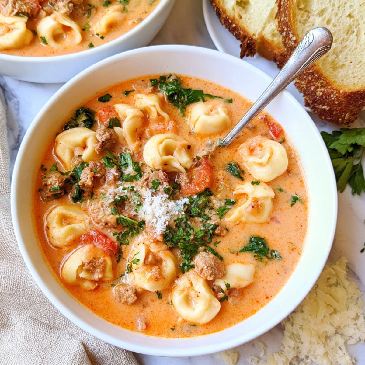 Creamy Tortellini Soup