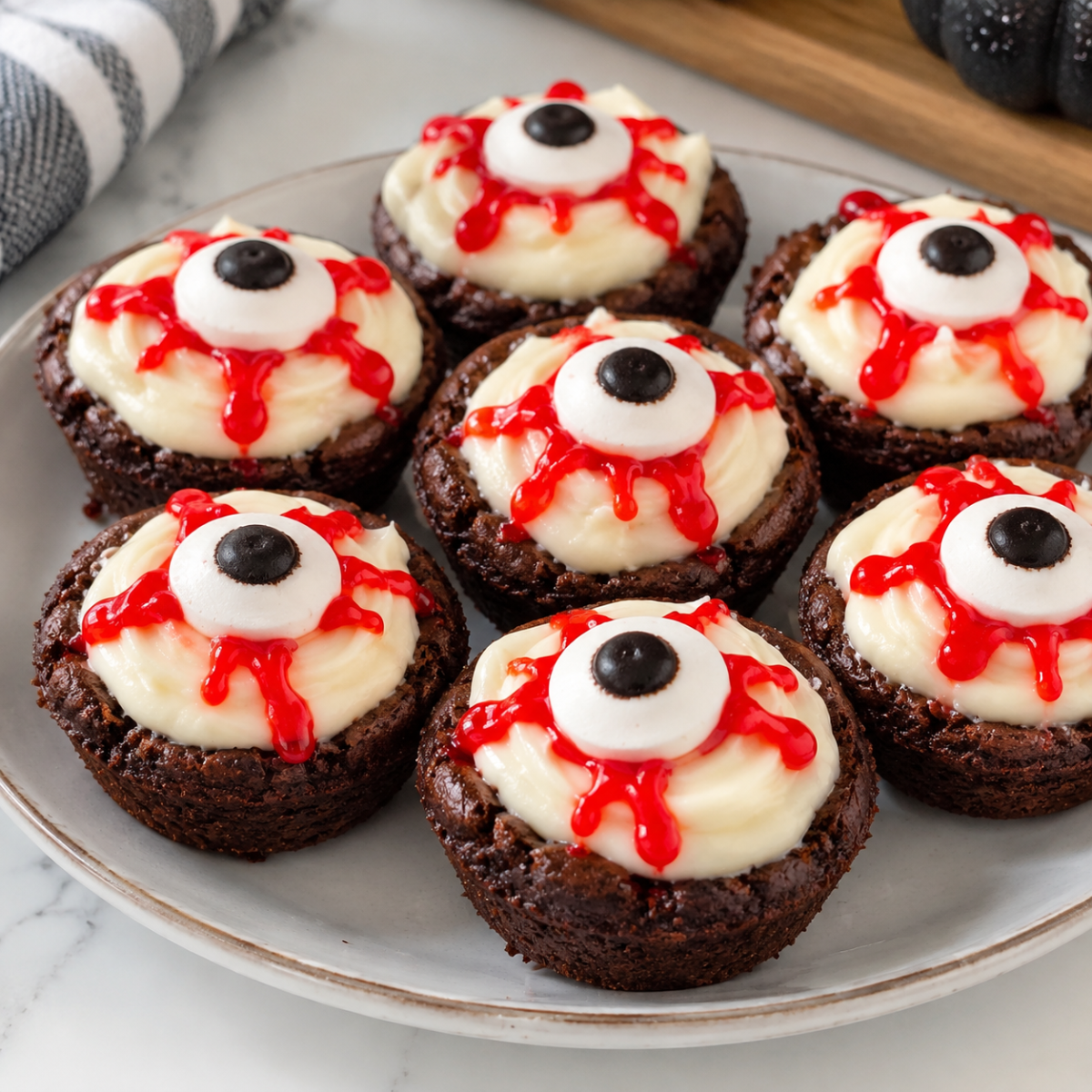 Eyeball Brownie Bites