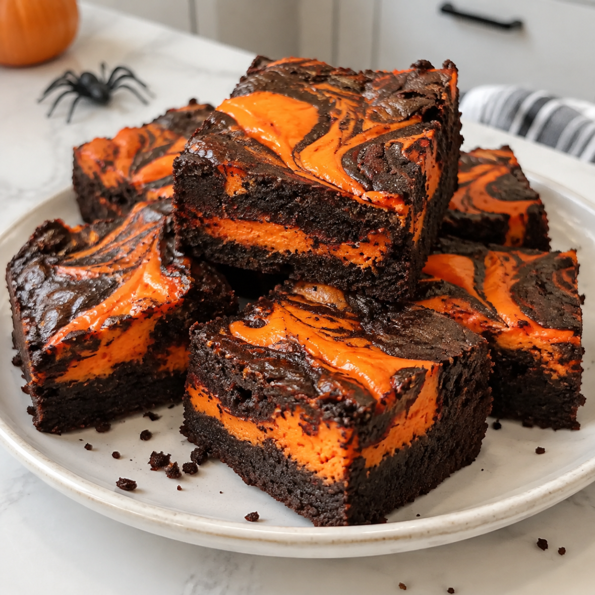 Halloween Cheesecake Brownies