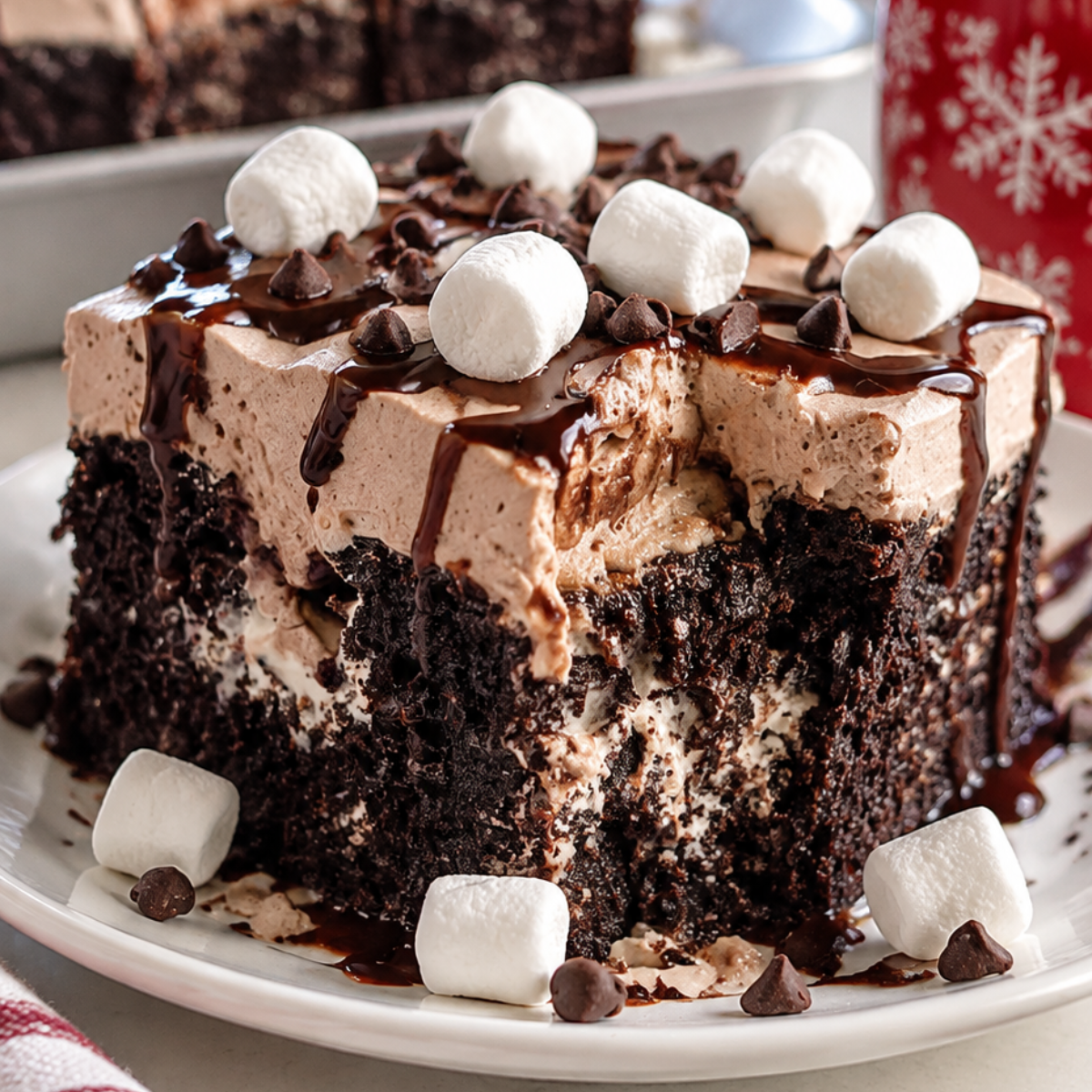 Hot Chocolate Poke Cake