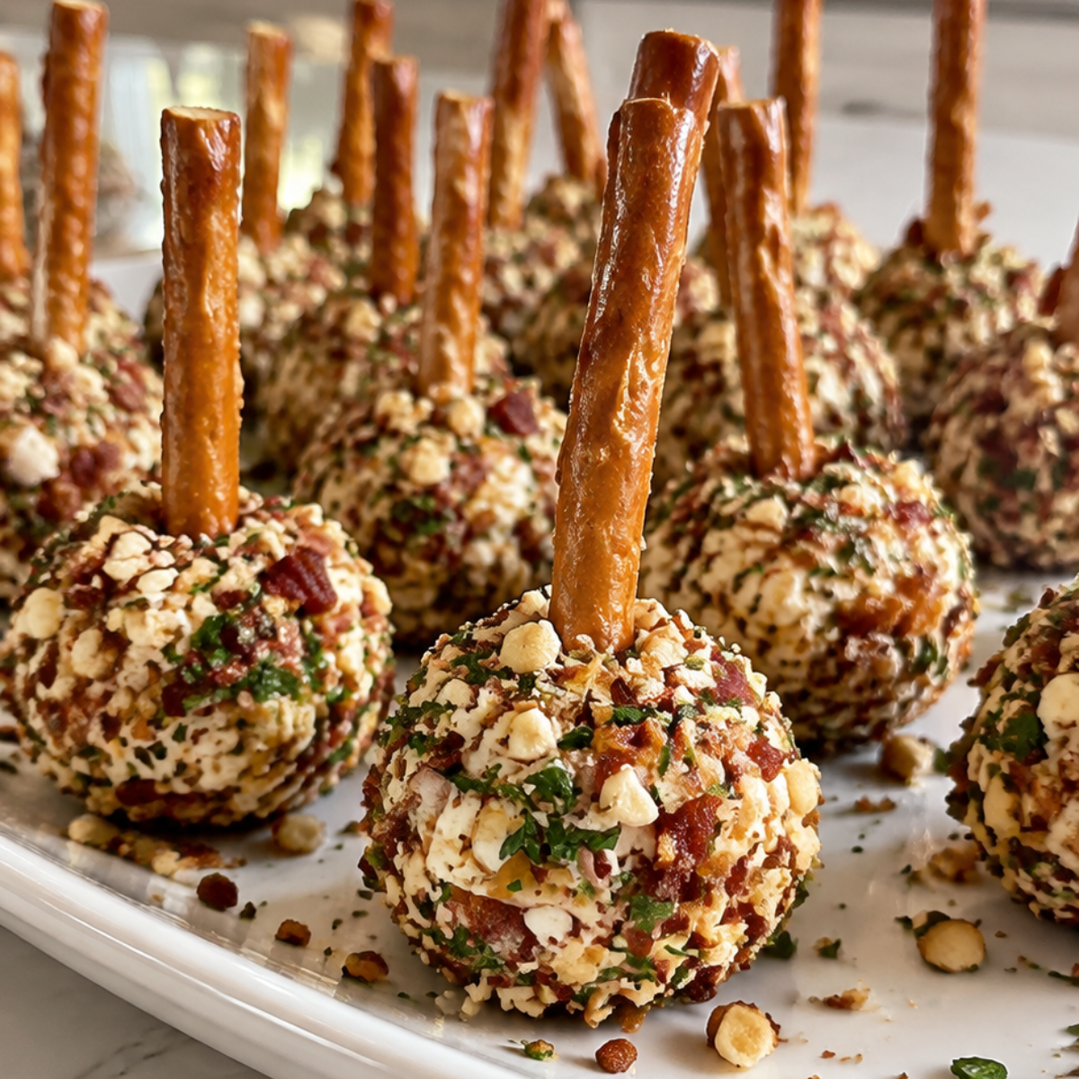 Mini Cheese Ball Pretzel Bites