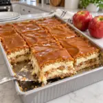 No-Bake Caramel Apple Eclair Cake