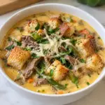 Philly Cheesesteak Soup