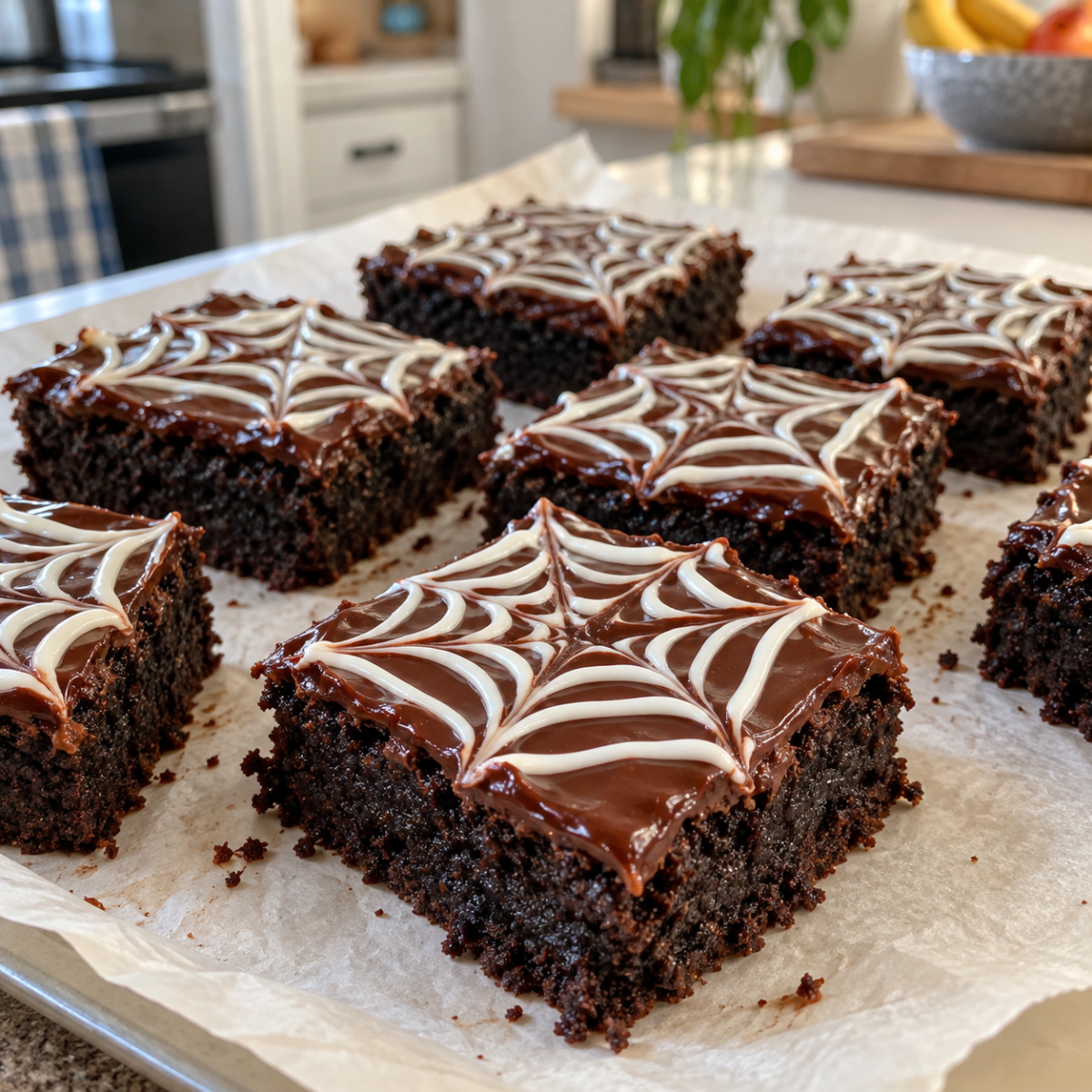 Spiderweb Brownies