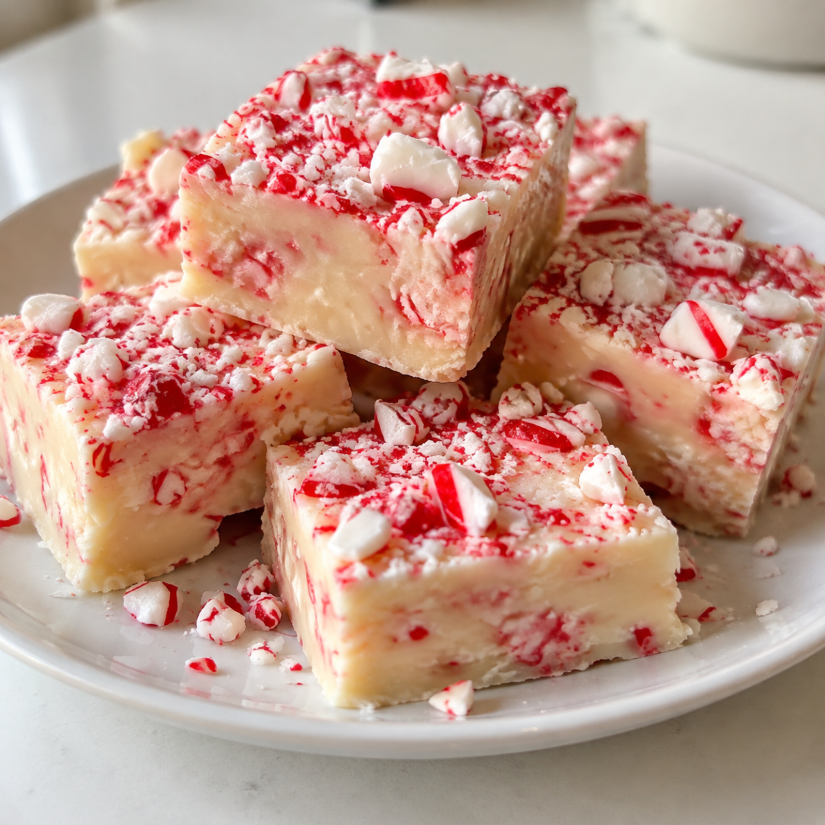 White Chocolate Peppermint Fudge